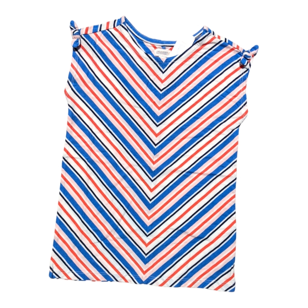 Gymboree Girls 2T Orange/Blue/White Chevron Dress